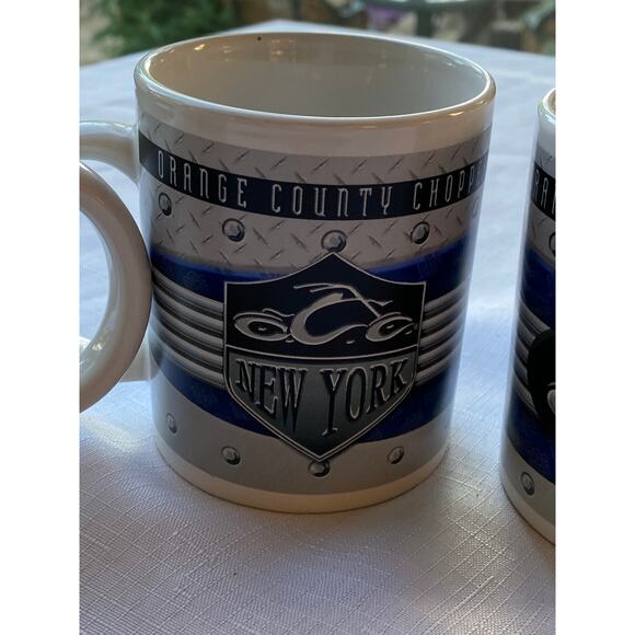 VTG 2005 Set of 3 Orange County Choppers Mugs Ceramic 3.75 in Coffee Biker EUC - Picture 7 of 16